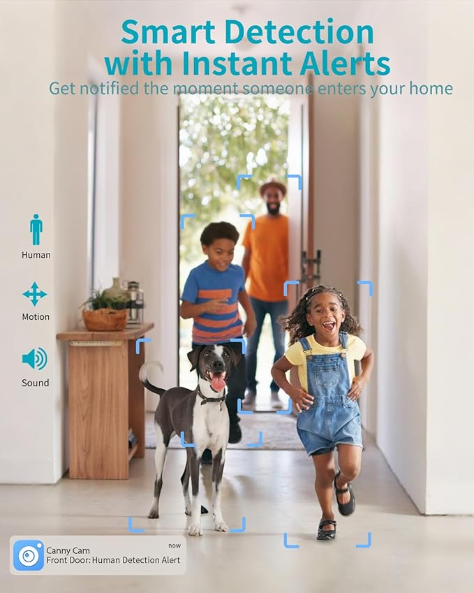 VIMTAG Indoor Pet Camera, 2.5K Dog Camera with Phone App, 360° Pan/Tilt Security Camera Indoor for Home/Nanny/Baby/Cat/Room, Dual-Band WiFi, Night Vision, Motion Tracking, 2-Way Audio, Cloud & SD Card