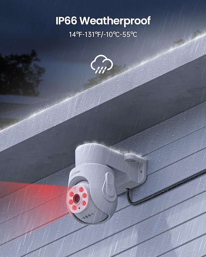 ZOSI 1080P Pan Tilt Analog HD TVI Wired Security Camera,355°View Outdoor Indoor,65ft Night Vision,One-Way Audio,Weatherproof,Only Compatible with Same Brand 1080P/5MP/4K CCTV Surveillance DVR System