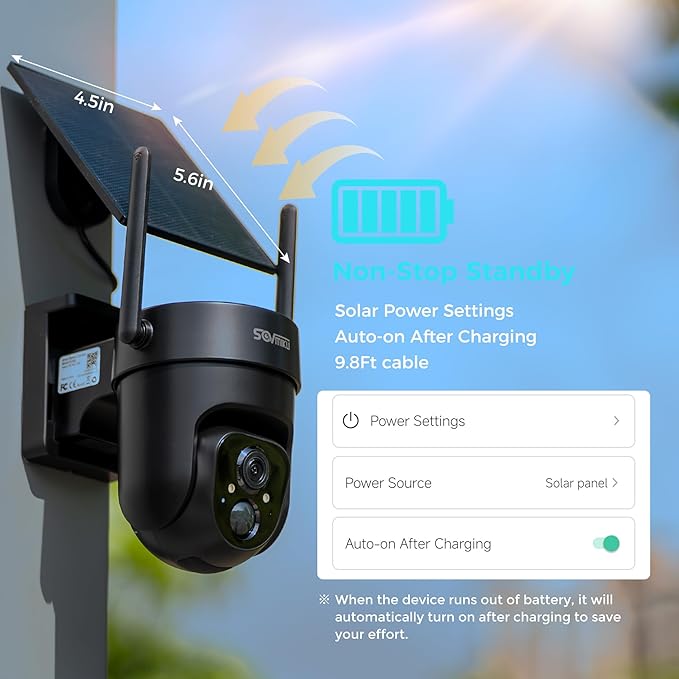 Vicohome QB 2K AI Solar Security Camera Wireless Outdoor, Battery Powered Cam, Two Way Audio, Motion Detection, Color Night Vision, Easy to Setup, Audible Flashlight Siren, 180 Days Exchange Policy