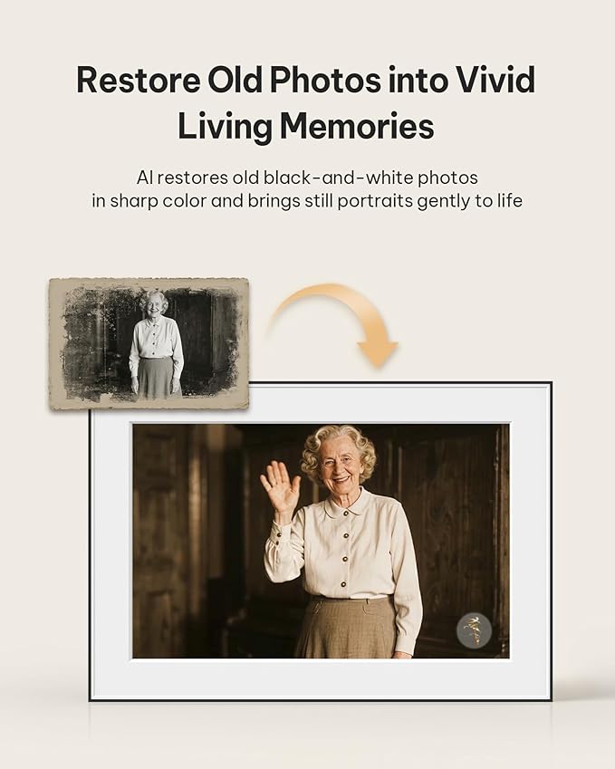 Magic Frame[AI Photo Motion] – 10.1" Full HD WiFi Digital Picture Frame, Old Photo Alive, Unlimited Cloud Storage, Digital Photo Display with Easy Setup, Christmas Gift for Mom