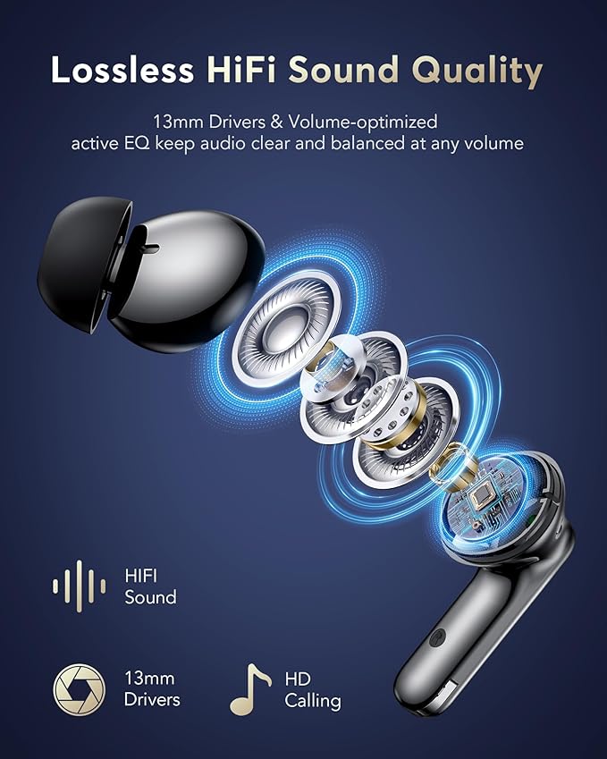 AI Translation Earbuds Real Time, 144 Language Translator Earbuds, 36H Playtime 3-in-1 Translation Earphones, 4 ANC Mic for Audifonos Traductores Inglés Español,Translate Ear Buds for Travel Learning