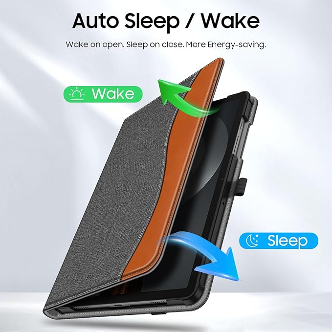 Fintie Case for Samsung Galaxy Tab A9 Plus/A9+ 5G 11 Inch 2023 Model (SM-X210/X216/X218), Multi-Angle Viewing Smart Stand Back Cover with Pocket Auto Wake/Sleep, Denim Gray
