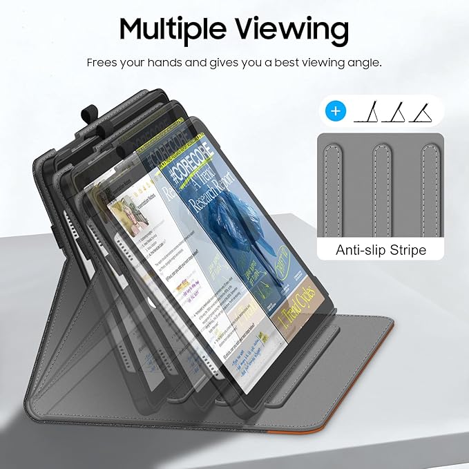 Fintie Case for Samsung Galaxy Tab A9 Plus/A9+ 5G 11 Inch 2023 Model (SM-X210/X216/X218), Multi-Angle Viewing Smart Stand Back Cover with Pocket Auto Wake/Sleep, Denim Gray