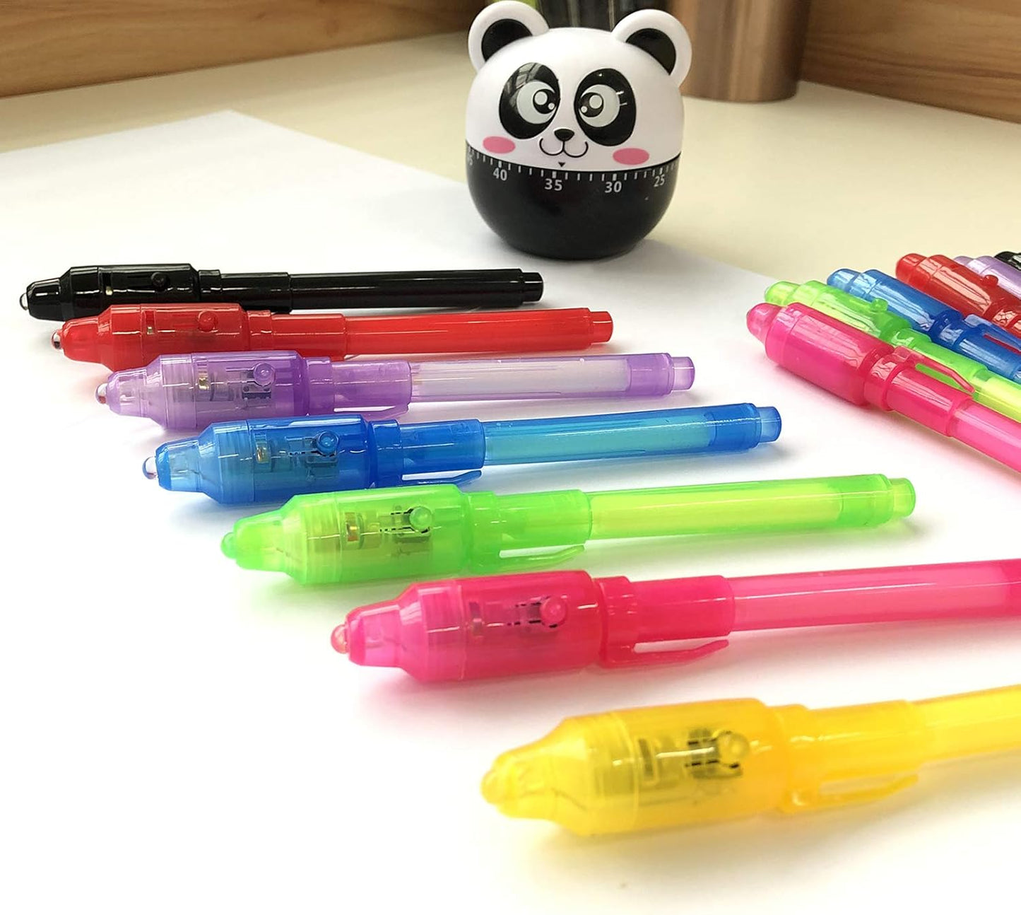 SCStyle Invisible Ink Pen 10Pcs Latest Spy Pen with uv Light Magic Spy Marker Kid Pens for Secret Message and Birthday Party,Writing Secret Message for Easter Day Halloween Christmas Party Bag Gift
