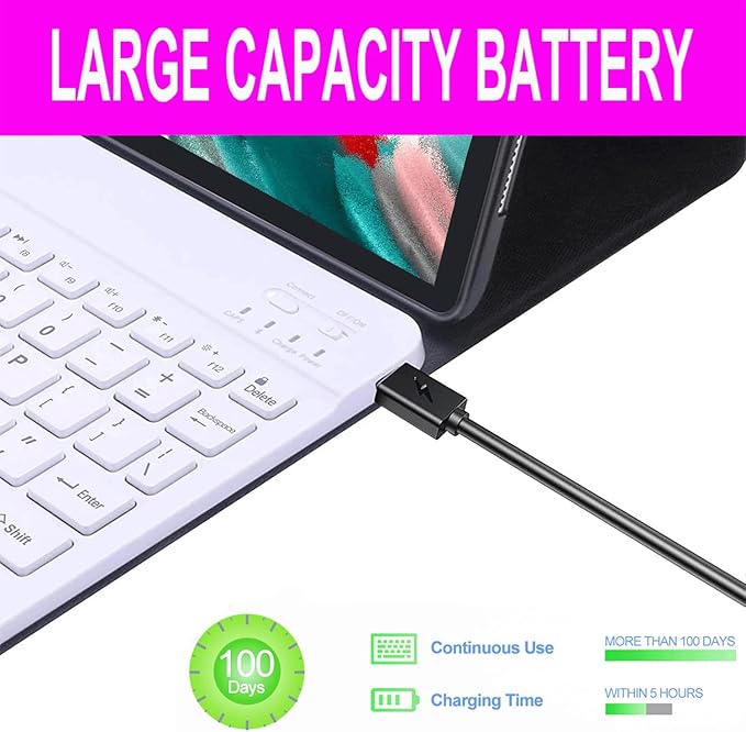 Keyboard case for Samsung Galaxy Tab A11 Plus / A9 Plus 11 inch, Bluetooth Backlit A9+ Keyboard Case with S Pen Holder for A11+ 11", Rose Gold