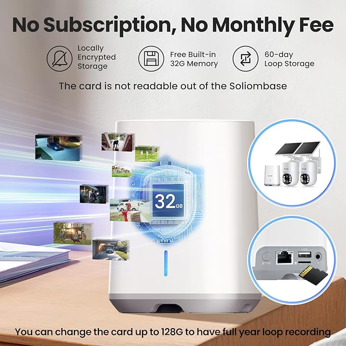SOLIOM- 5MP Security Cameras Wireless Outdoor, No Subscription,2-Cam Pack, Solar Powered Home Security Camera with 360° Auto Tracking, Pan & Tilt, 3K Color Night Vision,5G & 2.4G Router Compatible
