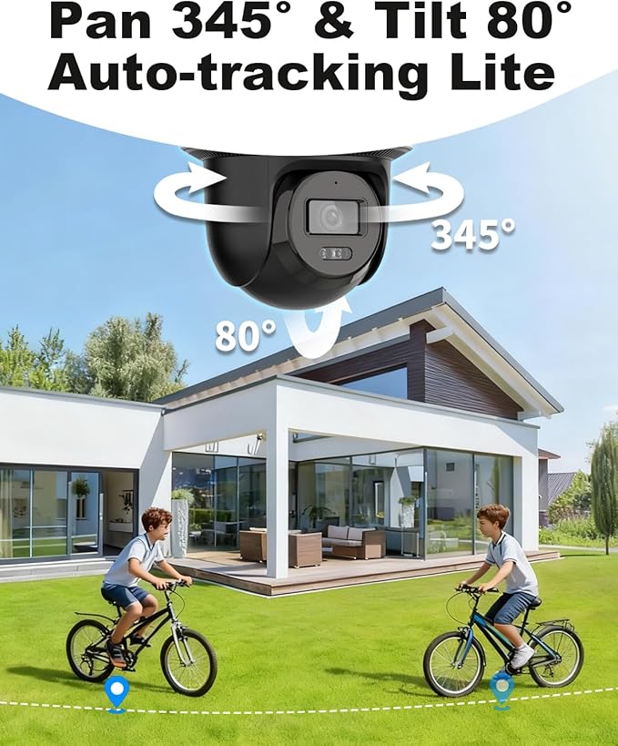DS-2DE2C400MWG-E 2.8mm Oringinal PoE PT Camera, Human Detection, Auto-Tracking Lite, Smart Hybrid Light, 512 GB Card Slot, Hik-Connect Cloud Service/APP, International English Version