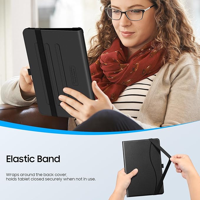 Fintie Case for Samsung Galaxy Tab A9 Plus/A9+ 5G 11 Inch 2023 Model (SM-X210/X216/X218), Multi-Angle Viewing Smart Stand Back Cover with Pocket Auto Wake/Sleep, Black