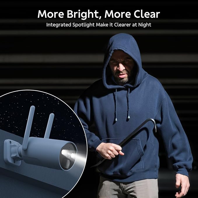 CAMCAMP 4MP Solar Camera Wireless Outdoor, 6 Cam-Kit, Security Cameras System Wireless, 2.4G& 5G WiFi, Color Night Vision, 10CH NVR 500GB HDD Local Recording, No Subscription, IP66, CCTV Surveillance