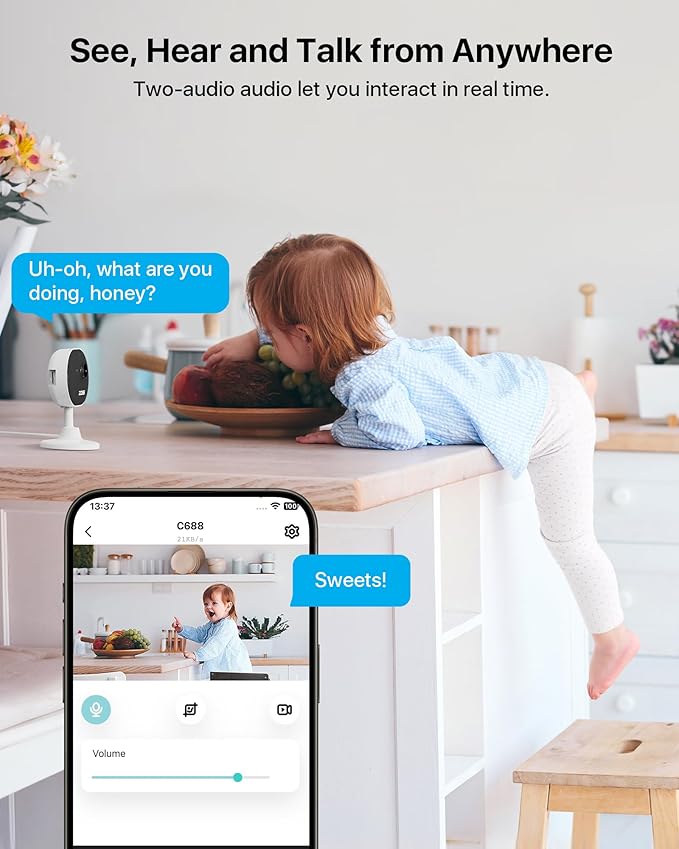 ZOSI Indoor Security Camera,4Pack C688 Baby/Pet Monitor,1080P Home Surveillance WiFi Camera with Phone App,Motion Detection,2 Way Audio,Night Vision,Memory Card/Cloud Storage,Works with Alexa,Plug-in