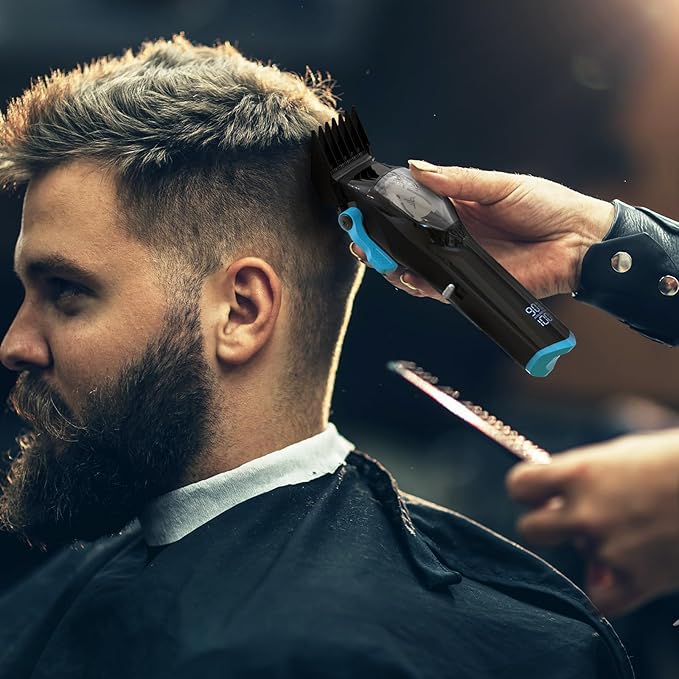 HUMMINGBIRD MK10 Pro Series Hair Clippers – 9,000 RPM Brushless Motor, DLC Blade, Cordless USB-C Rechargeable, Super Torque, Professional Barber Clippers, Haircut Kit, Includes Barber Cape & Comb