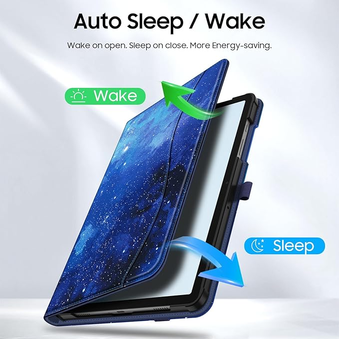 Fintie Case for Samsung Galaxy Tab A9 Plus/A9+ 5G 11 Inch 2023 Model (SM-X210/X216/X218), Multi-Angle Viewing Smart Stand Back Cover with Pocket Auto Wake/Sleep, Starry Sky