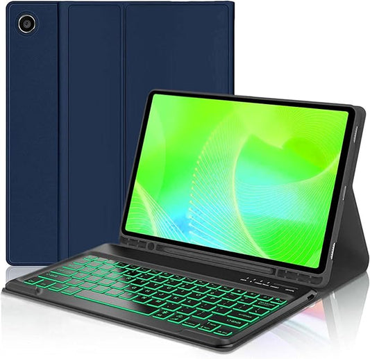 Keyboard Case for Samsung Galaxy Tab A11 Plus/ A9 Plus 11 inch (SM-X210/X216/X218) 2023, Backlite A9+ Keyboard Case with S Pen Holder for A11+(Blue)