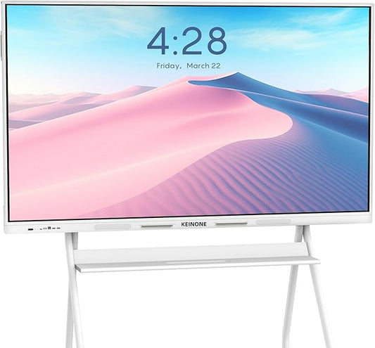 Smart Board for Classroom, 65" 8+128 GB Interactive Smartboard Built-in Android OS & Open App Ecosystem - 4K Touchscreen Electronic Digital Whiteboard for Home Office School Studio