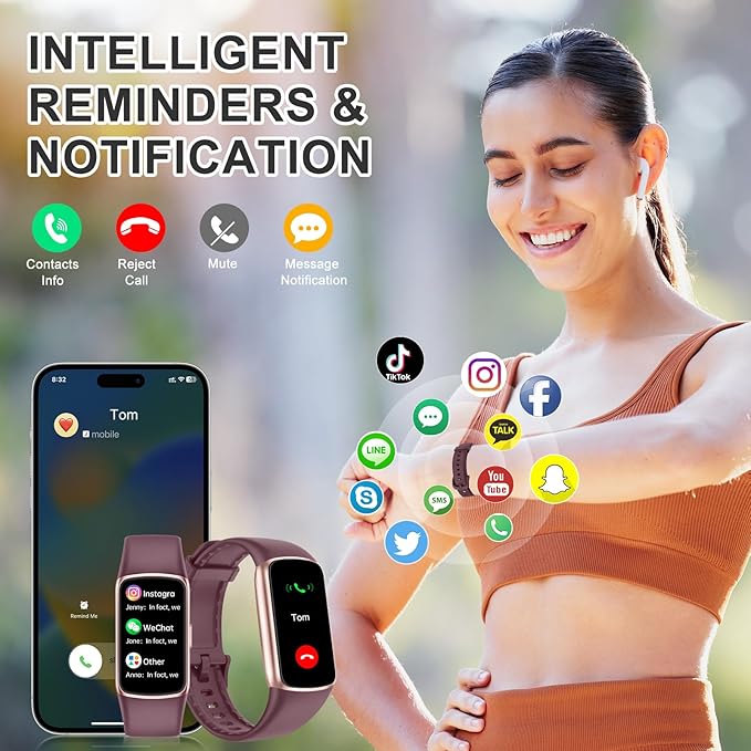 Fitness Tracker Step Counter with 24/7 Heart Rate Blood Oxygen Sleep Monitor, 1.47'' AMOLED Touch Color Screen Fitness Watch, Smart Watches for Women Men