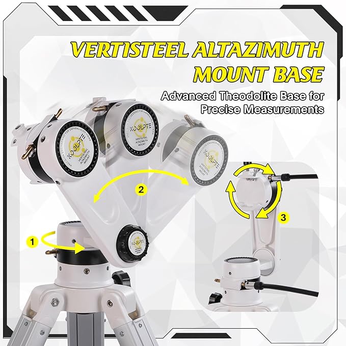 Telescope 90mm Aperture 900mm - Vertisteel AZ Mount Base, High Precision Adjustment, Magnification 45-450x, Wireless Remote, Phone Adapter - Ideal for Astronomy Enthusiasts and Beginners (White)