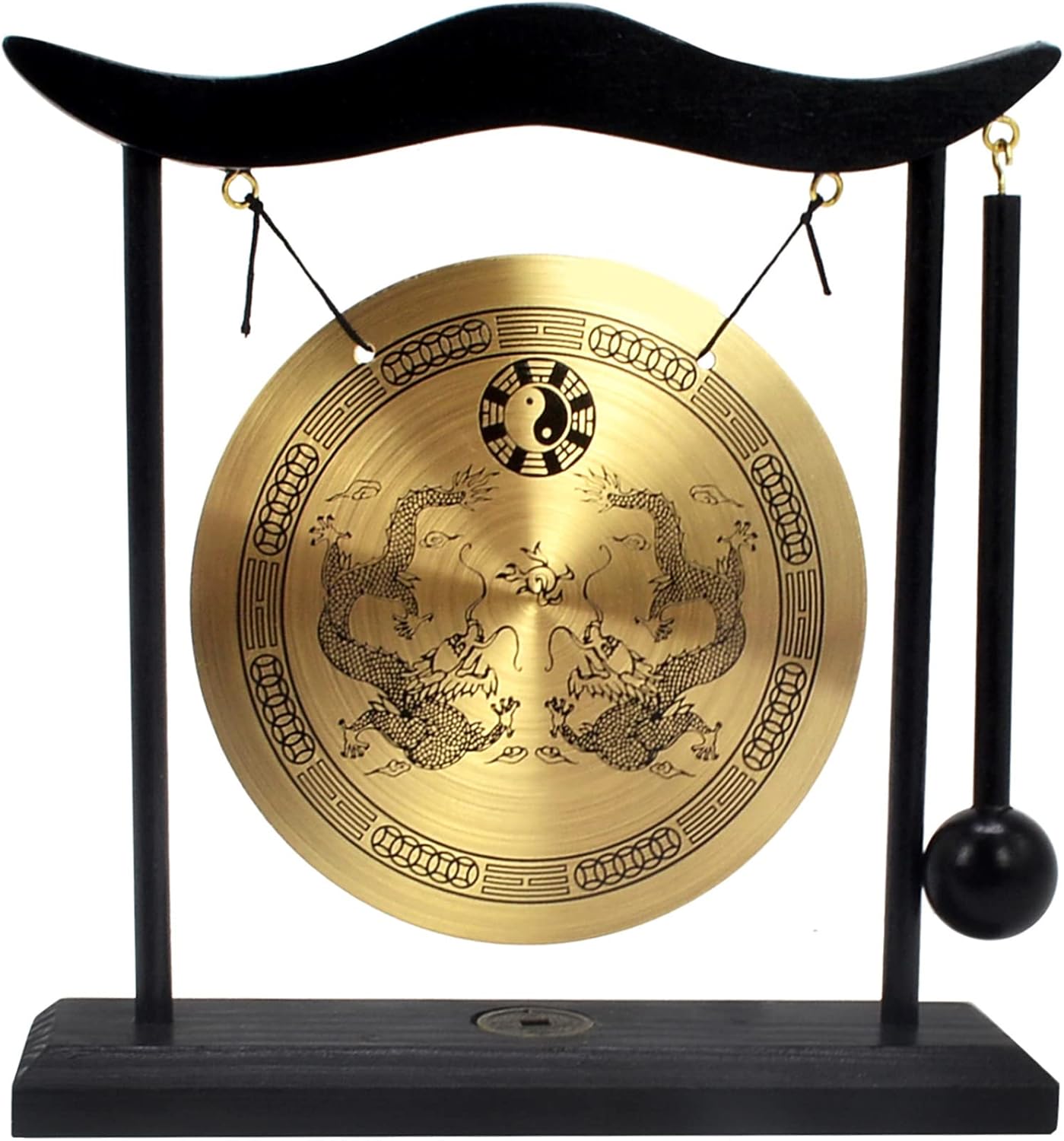 Zen Art Brass Feng Shui Desktop Gong H1303