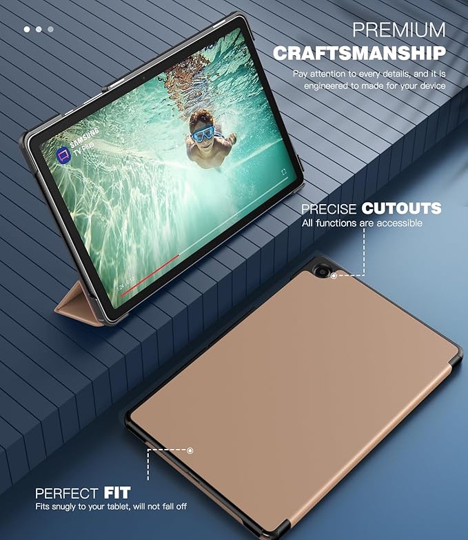 TiMOVO Case for Samsung Galaxy Tab A9+/A9 Plus 11 Inch 2023, Slim Lightweight Stand Hard Back Shell Protective Cover for Galaxy Tab A9+ Tablet SM-X210/X216/X218, Auto Wake/Sleep, Milk Coffee