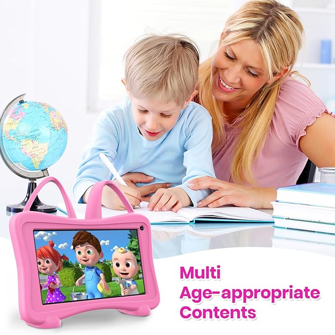 Kids Tablet 7 Toddlers Learning Tablet with WiFi, YouTube, Dual Camera, Touch Screen, Parental Control, Child Tablets for Boys Girls