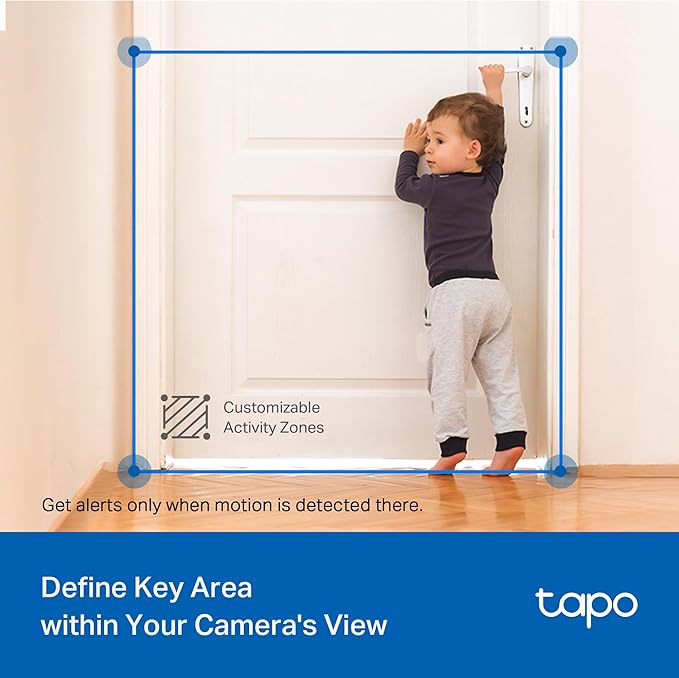 Tapo 2K 3MP Pan/Tilt Indoor/Outdoor Security Camera, Free Person/Baby Cry Detect & Motion Track, 360° View, Color Night Vision, SD/Cloud Storage, Works w/Alexa & Google Assistant, HybridCam 360