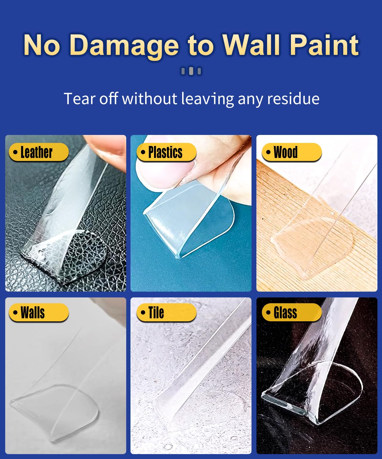 Small Mounting Putty No Residue, Strong Double Sided Glue Adhesive Dots Clear Museum Sticky Tack, Picture Hanging Strips Fixed Posters Map Decor Art Craft Party, Round 0.39 in (504 Pcs)