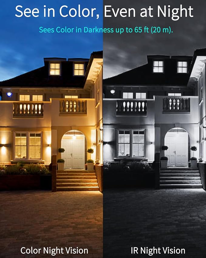 4MP Security Cameras Wireless Outdoor, 4 Cam-Kit, Solar Powered Home Security Camera System, 5G & 2.4G WiFi, 2K Color Night Vision, PIR/AI Detection, Real-time Spotlight Alarm, Two-Way Audio