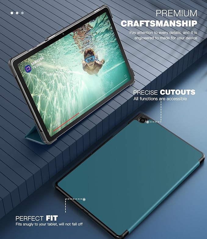 TiMOVO Case for Samsung Galaxy Tab A9+/A9 Plus 11 Inch 2023, Slim Lightweight Stand Hard Back Shell Protective Cover for Galaxy Tab A9+ Tablet SM-X210/X216/X218, Auto Wake/Sleep, Turquoise