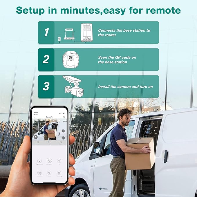 2.5K Solar Camera Outdoor Wireless, 4MP Home Security Camera System, Battery Powered Security Camera,PIR Human Detection, 2-Way Audio, Night Vision, IP65 Waterproof, Cloud/SD Storage 0 Monthly Fee