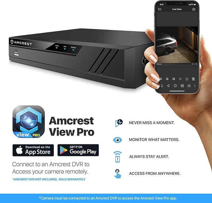 Amcrest Night Color Turret Analog Camera w/ 131ft Full Color Nightvision, Security Camera Outdoor for CCTV DVR, Built-in Microphone, 127° FOV, 2MP@30fps AMC-NC-1080TC28-W-V3