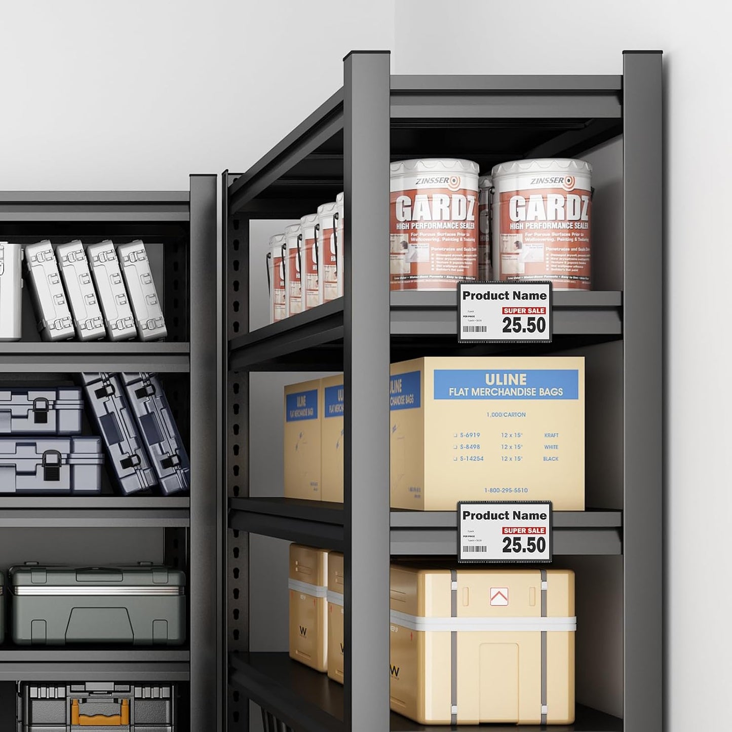 Magnetic Pocket as Price Tag 4.25x7 for Warehouse Supermarket,Rack&Shelf Information Label,Card Holder 10PCS