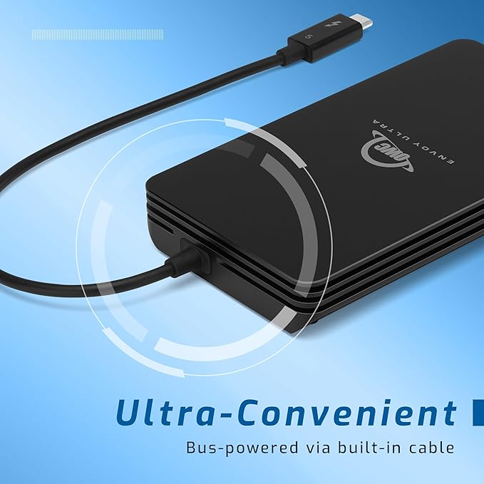 OWC 8TB Envoy Ultra Thunderbolt 5 Portable SSD Enclosure External Drive, Ultra Fast with TB5 Transfer Rates Over 6000MB/s, TB3, TB4 and USB4 Compatible, Works with Mac and PC