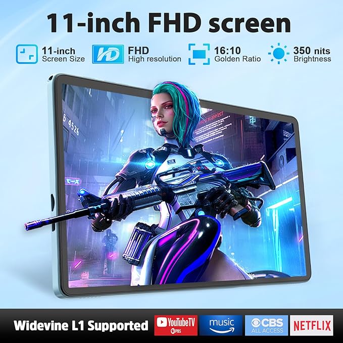 2026 11 inch Tablet, Android 15 Tablet with Keyboard, 24GB RAM+128GB ROM(2TB Expand), 8000mAh, Gemini AI, 2.4G/5G WiFi, BT5.0, GMS, Octa-core, 2 in 1 Tablets with Case, Mouse, Stylus(Green Case)