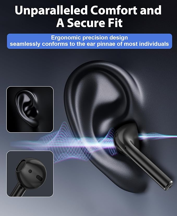 AI Translation Earbuds Real Time 144 Languages & Accents Translator Earbuds with 8-Language Offline Translating Earbuds, Audifonos Traductores Inglés Español for Learning Travel Business (Black)