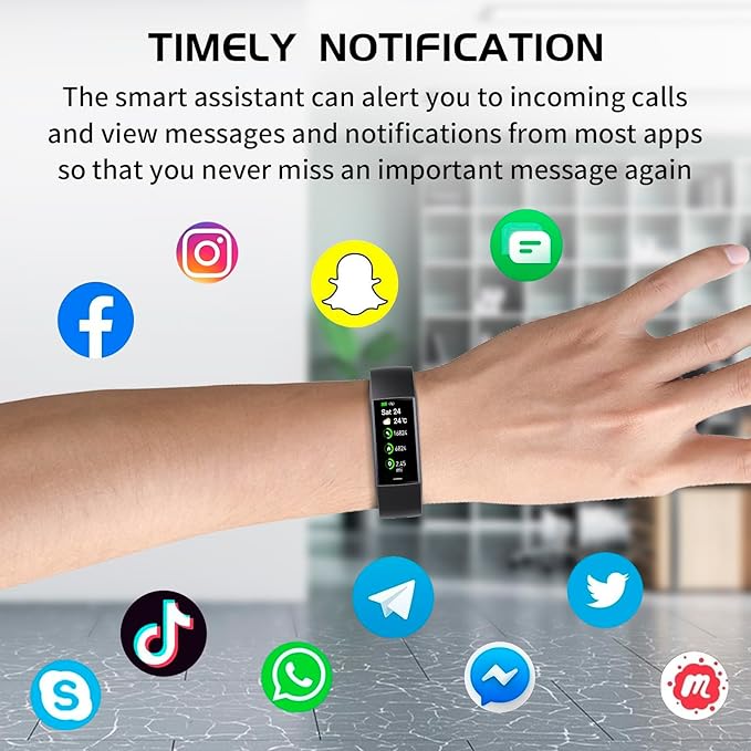Fitness Tracker with 24/7 Heart Rate Blood Oxygen Sleep Monitor, Activity Tracker with 1.1" AMOLED Touch Color Screen, Multiple Sport Modes Step Counter, IP68 Waterproof for Women and Men