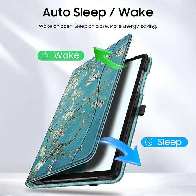 Fintie Case for Samsung Galaxy Tab A9 Plus/A9+ 5G 11 Inch 2023 Model (SM-X210/X216/X218), Multi-Angle Viewing Smart Stand Back Cover with Pocket Auto Wake/Sleep, Blossom