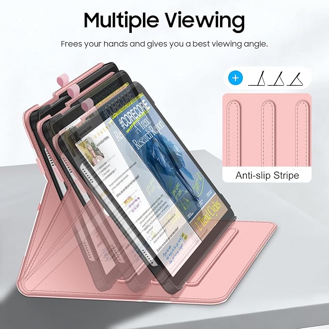 Fintie Case for Samsung Galaxy Tab A9 Plus/A9+ 5G 11 Inch 2023 Model (SM-X210/X216/X218), Multi-Angle Viewing Smart Stand Back Cover with Pocket Auto Wake/Sleep, Strawberry Cow