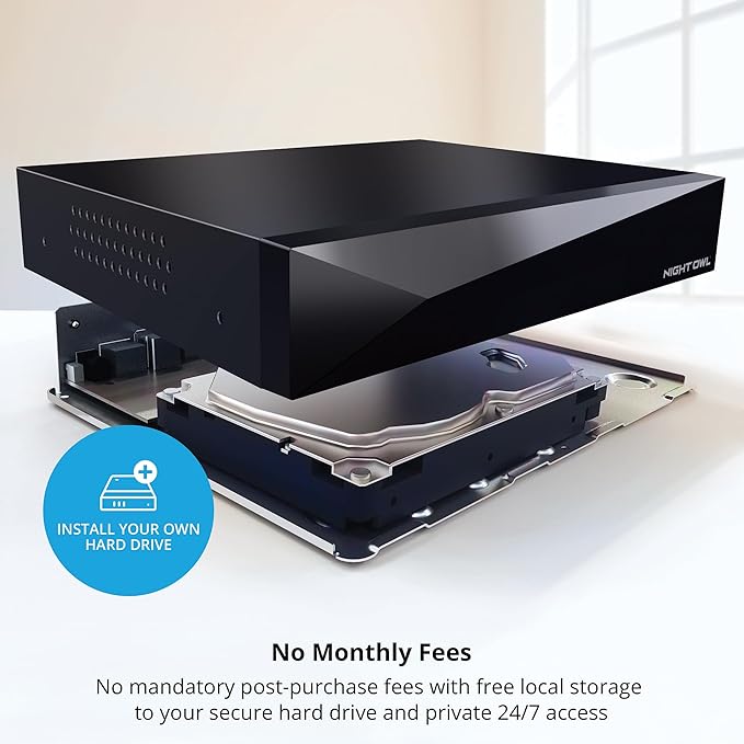 Night Owl 2-Way Audio 12 Channel 4K DVR with Customizable Storage (no HD Included) - Add up to 12 Total Devices