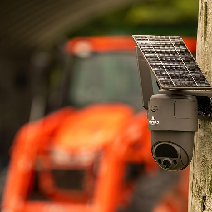TACTACAM – Defend 360 Cellular Security Camera, 4K Photos, 1080p Video, Solar + Rechargeable Battery, 360° Pan/Tilt/Zoom, LTE Cellular, Motion Alerts, Weather Resistant