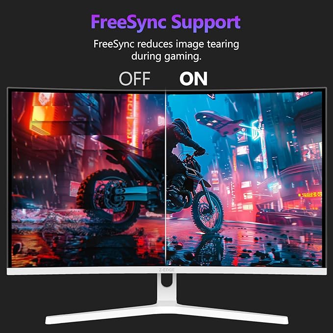 Z Z-EDGE 27 inch Curved Gaming Monitor, FHD 1080P 300Hz 240Hz Computer Monitor, Ultra-Fast MPRT 1ms Curved Monitor, 1500R, 16.7M Colors, UG27H Frameless Bezel, 2X DP 1.4 Ports and 2X HDMI 2.0 Ports