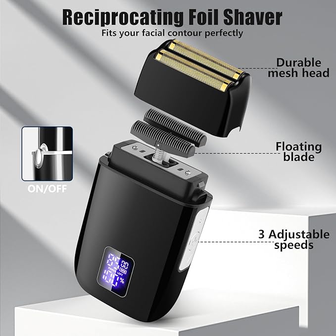 SUNNOW Professional Hair Clippers and Trimmer Set for Men, Beard Trimmer & Foil Shaver & Nose Trimmer Kit, Cordless Mens Clippers and Grooming Kit for Hair Cutting, Beard Styling, Home, Barber