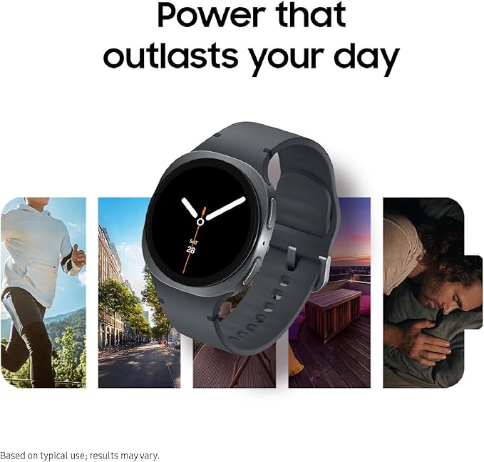Samsung Galaxy Watch 8 (2025) 40mm Bluetooth Smartwatch, Cushion Design, Fitness Tracker, Sleep Coaching, Running Coach, Energy Score, Heart Rate Tracking, Graphite [US Version, 2 Yr Warranty]