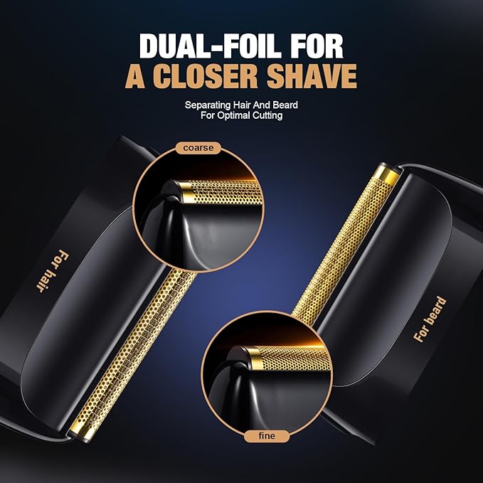 SUPRENT PRO Professional Hair Clipper and Trimmer Set with Foil Shaver, Professional Barber Clippers for Men