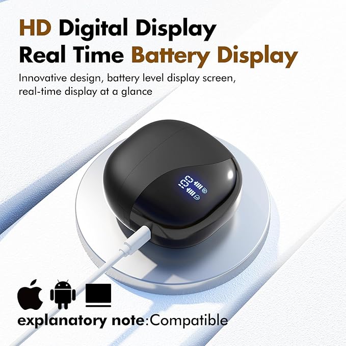 AI Translator Earbuds Real-Time Translation Earbuds 180 Languages and Accents Two-Way Translation Device for Travel Business and Learning Compatible with iOS and Android Electroplated Black