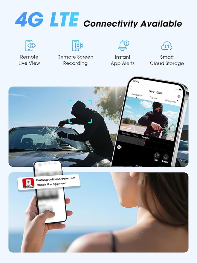 DDPAI 4K Dual Dash Cam Front and Rear, Dual STARVIS 2 IMX678 IMX662 Dashcam, Free 128G Card Included,Car Camera with 32G eMMC, 3K/60FPS, 5G WiFi GPS, 3" IPS, Night Vision, 24H Parking Mode, Z60 Pro