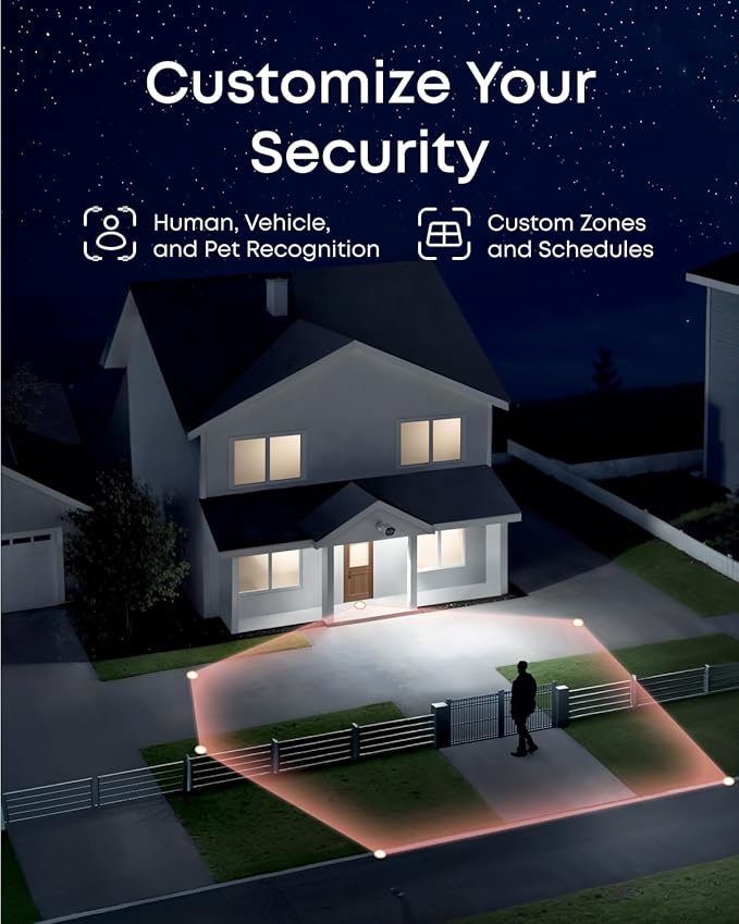 eufy PoE Bullet Security Camera E40, NVR Add On Cam, Requires eufy NVR, 4K UHD, 122° FOV, F1.6 Color Night Vision, 24/7 Recording, Human/Vehicle/Pet AI Detection, Red and Blue Strobe, Plug and Play