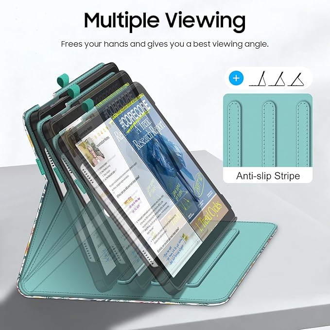 Fintie Case for Samsung Galaxy Tab A9 Plus/A9+ 5G 11 Inch 2023 Model (SM-X210/X216/X218), Multi-Angle Viewing Smart Stand Back Cover with Pocket Auto Wake/Sleep, Spring Bloom