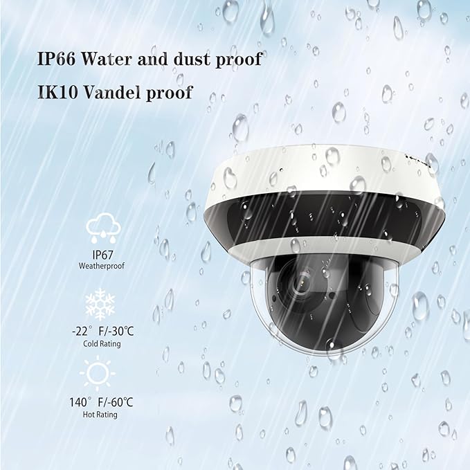 DS-2DE2A404IW-DE3,Hik 4MP PTZ PoE Camera Outdoor, 4X Optical Zoom, 16X Digital Zoom, 355° Pan & 90° Tilt, IP66, IK10,H.265+,DarkFighter (2.8-12MM) Lens International Version Fully Upgrade-able