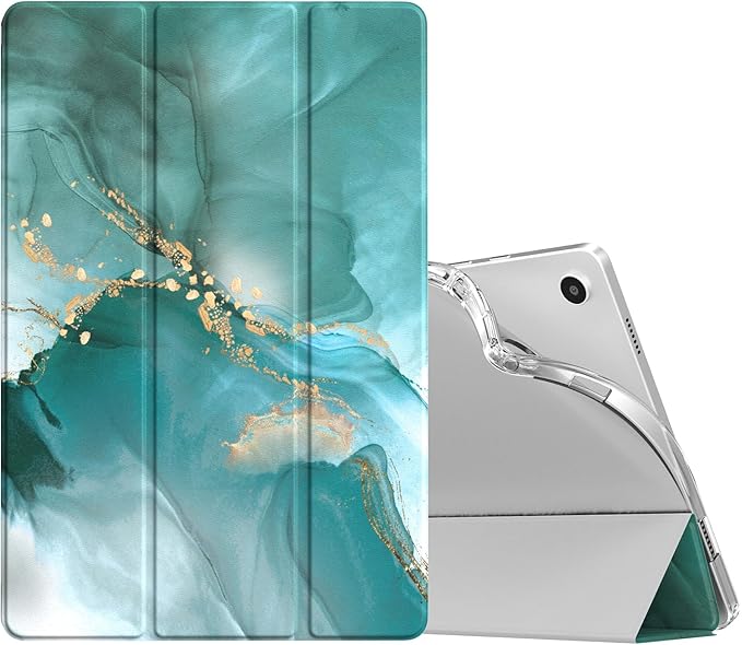 TiMOVO Case for Samsung Galaxy Tab A9+/A9 Plus 11" 2023, Slim Soft TPU Translucent Frosted Back Protective Cover for Galaxy Tab A9+ Tablet SM-X210/X216/X218, Auto Wake/Sleep, Cloud Peacock Blue