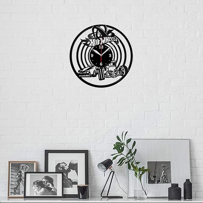 Vinyl Clock Art Decor Home Wall Clock Black Original Gift Unique Design