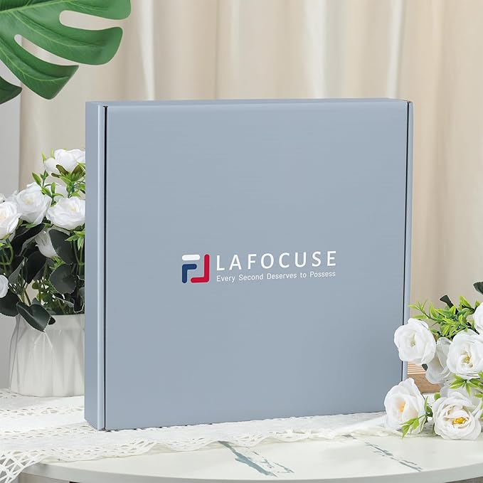 Lafocuse 12 Inch Silent White Wall Clock Battery Operated for Living Room Decor, Simple Minimalist Wooden Wall Clock for Kitchen Bedroom Office